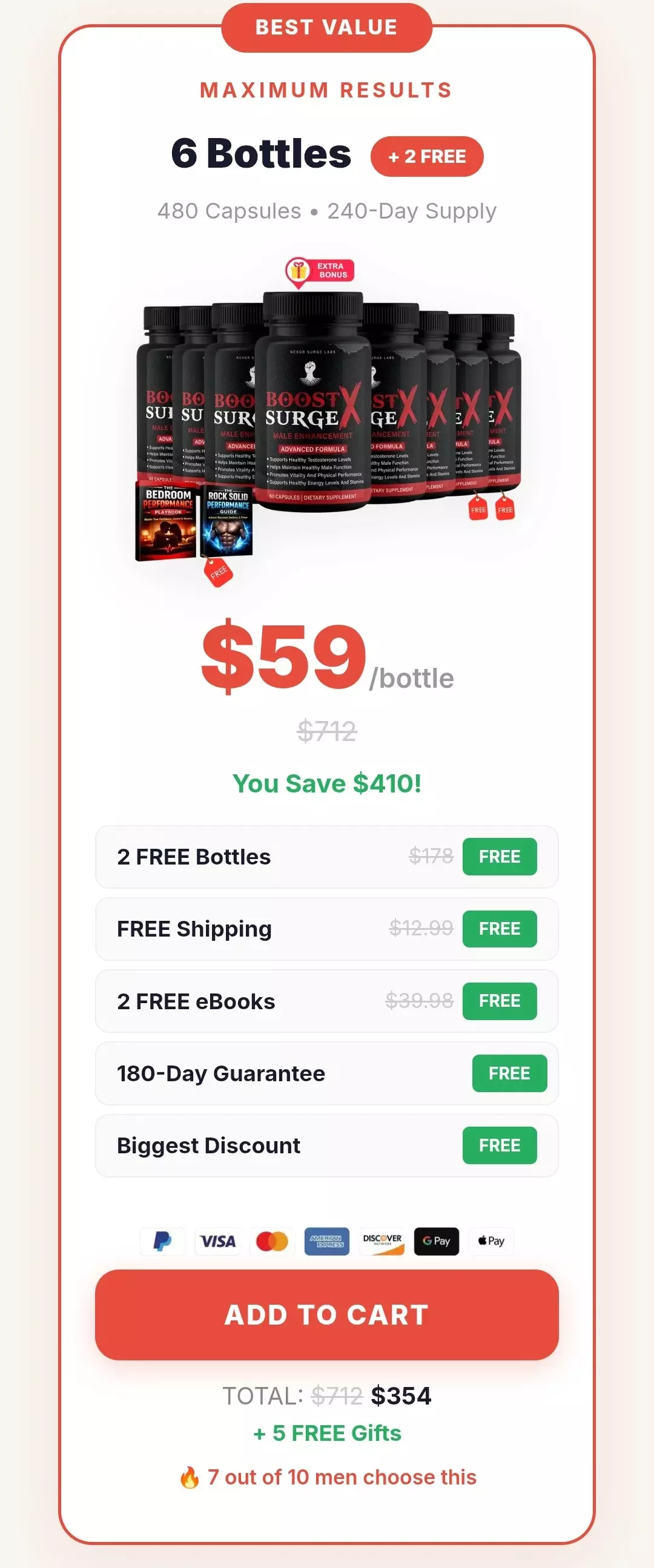 Boost Surge X™ 6 bottles pricing